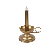 Candleholder LED  Ø11x22cm Gold