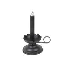 Candleholder LED  Ø11x22cm Black Matte