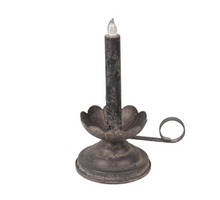 Candleholder LED  Ø11x22cm Antique Black