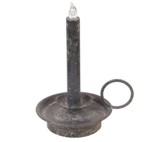 Candleholder LED  Ø12,5x21cm Antique Black
