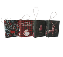 Bücher zum Aufhängen 9,5x7cm Weihnachts-Mix
