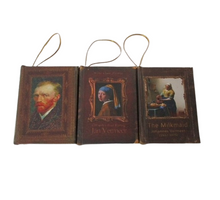 Bücher hängend 9,5x7cm Malerei Mix