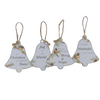Weihnachtsbaum-Anhänger aus Metall, H11cm, 4er-Set