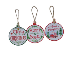 Weihnachtsbaum-Anhänger aus Metall, H12cm, 3er-Set