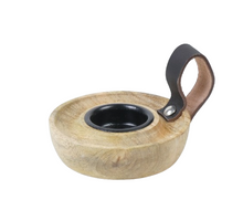 Candleholder  Mangowood Ø10x6cm