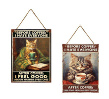 Wall Hanger 30x40cm Metal Before Coffee Mix/2
