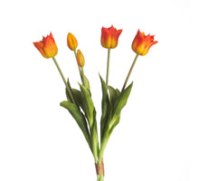Real Touch Tulpenbund x5 L45cm Orange