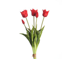 Real Touch Tulpenbund x5 L45cm Rot