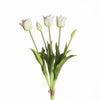 Real Touch Tulpenbund x5 L45cm Weiß