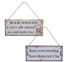Wall Hanger Metal Bar/Money 30x13cm 2 assortie