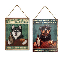 Wall Hanger 30x40cm Metal Whiskey  2 assortie