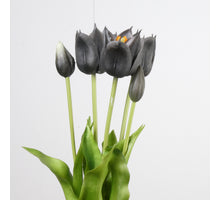 Real Touch Tulpenbund x5 L45cm Schwarz
