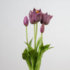Real Touch Tulpenbund x5 L45cm Aubergine