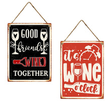 Wall Hanger Metal 30x40cm Wine 2 assortie