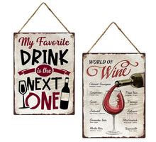 Wall Hanger 30x40cm Metal Wine 2 assortie
