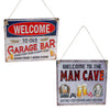 Wall Hanger Mtl Mancave/Garage Mix/2 30x40cm