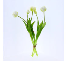 Real Touch Tulpe 'Pfingstrose' Bund x5 L43cm weiß