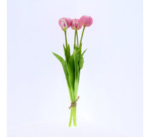 Real Touch Tulip 'Peony' bundle x5 L43cm l.pink