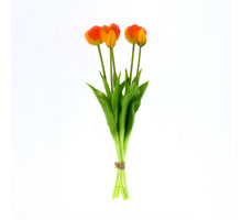 Real Touch Tulip 'Peony' bundle x5 L43cm orange