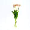 Real Touch Tulpe 'Pfingstrose' Bund x5 L43cm champagner