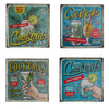 Wall Hanger Tin 20x20cm Cocktails Mix/4