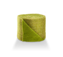 Wollfilz mit Jute 15 cm moosgrün 5MTR