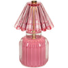 Table Lamp LED Stripes Glass Pink 12x12x19.5cm