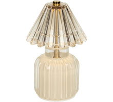 Table Lamp LED Stripes Glass Ivory 12x12x19.5cm