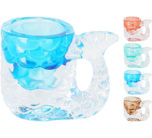 GLAS-TEELICHTHALTER FISCH MIT GRIFF 8,5X7,5X6CM 4ER-SET