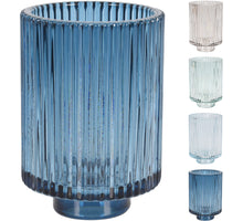 KERZENLEUCHTER GLAS DUO D6,5 H9CM 4 FARBEN SORTIERT