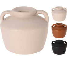 KERZENHALTER KERAMIK MATT TON D10 H7,8CM 3 FARBLICH SORTIERT