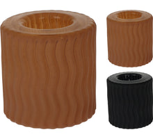 GLAS-KERZENHALTER D5 H5CM 2 FARBEN SORTIERT