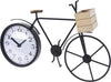 Tischuhr schwarz, Eisen, Fahrradmodell, 335x80x235mm