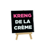 Kachelfliese Kreng de la creme schwarz/weiß/rosa 10,5x10,5x0,5cm Keramik