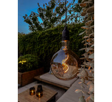 SOLAR RETRO LAMPE Ø15X20CM / INKL. SOCKEL/3M KABEL