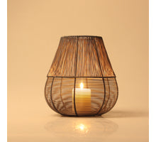 DRAHTLAMPE  L MILLER GRAU/GOLD 22.5X22.5X24 CM