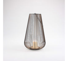WINDLICHT M/GLAS M SCHWARZ/GOLD 22.5X22.5X38 CM