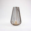 WINDLICHT M/GLAS M SCHWARZ/GOLD 22.5X22.5X38 CM