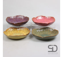 ONDERBORD M FLOWER SAMMIE KERAMIEK 4 ASSORTIE 15X15X3 CM