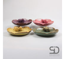 VOGEL VOEDER- EN DRINKSCHAAL L SAMMIE 4 ASSORTIE 26X26X7 CM KERAMIEK