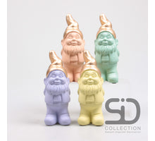 ZWERG MIT GOLDENER MÜTZE 7,5X7,8X19,5 CM 4 KLR ASS.