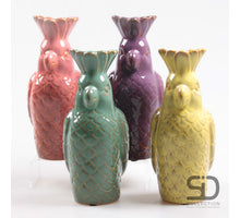 PAPEGAAI VAAS L SAMMIE 4 ASSORTIE 10.5X10.5X24.5 CM KERAMIEK