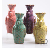 PAPEGAAI VAAS M SAMMIE 4 ASSORTIE 9.5X9X19.5 CM KERAMIEK