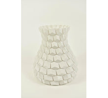 Wabenförmige Vase weiß, 3d gedruckt D20 H22cm