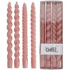 Drip Dinner Kerze Spirale Wachs Pfirsich 10.2x2.7x31cm BOX/4