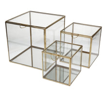 Box Messing Gold 21x21x21cm S/3