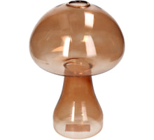 Vase Pilz Glas Braun 12.5x12.5x17.5cm