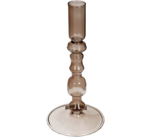 Kerzenhalter Glas Braun 9x9x19,5cm