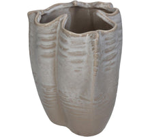 Pflanzgefäß Feiner Steingut Beige 15x14,5x19cm