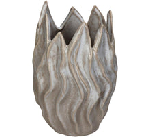 Vase Feines Steingut Beige 14,5x14x21cm